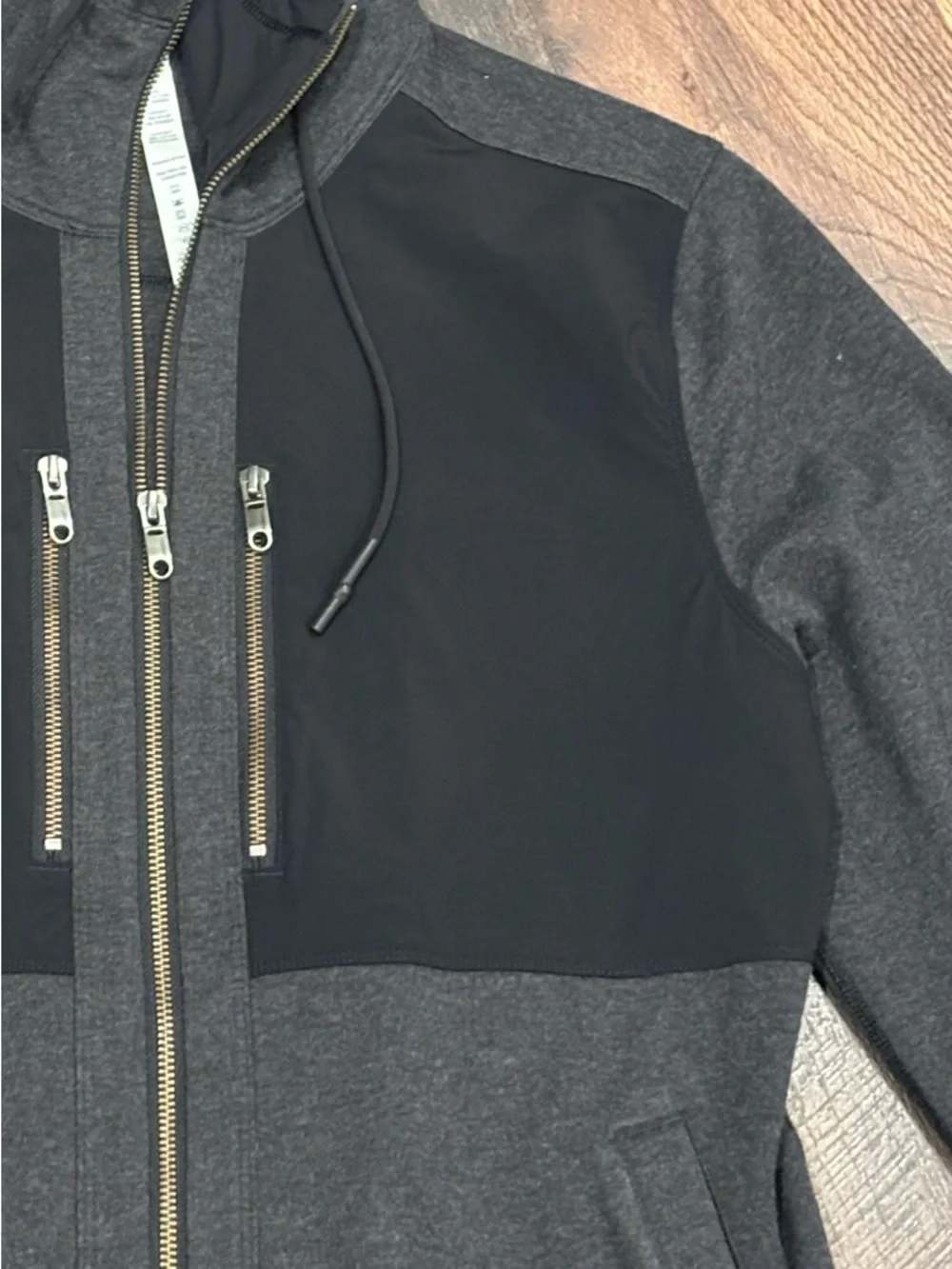 Lululemon Mens Dispatch Hoodie Heathered Gray/Black Large Great condition!